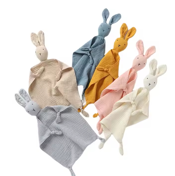 Cute Animal Cotton Security Blanket Lovely Bunny Bear Baby Comforter