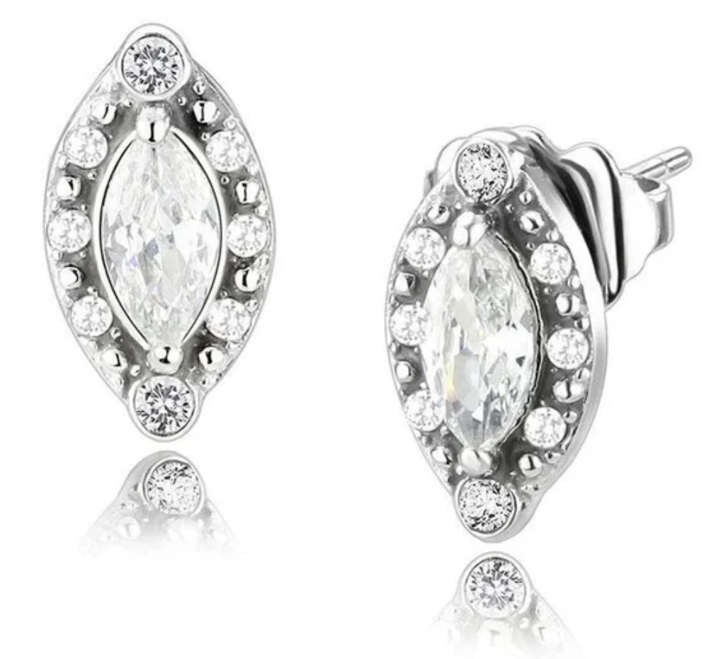 .30ct Marquise cut White Sapphire Earrings
