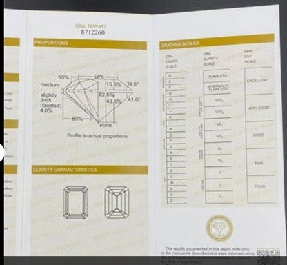 1 ct Emerald cut Diamond Moissanite (Loose Diamond)