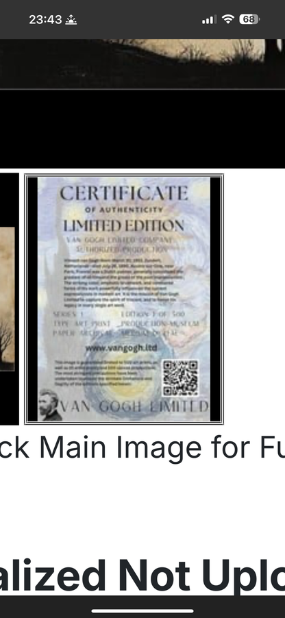 “Dreamscapes” Limited Edition By Van Gogh LTD