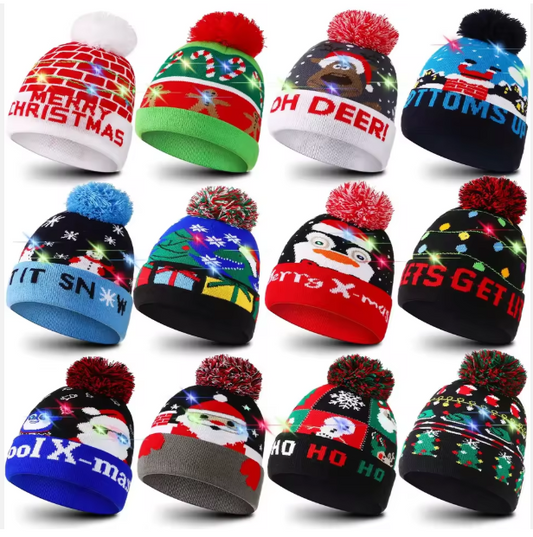 Light up LED Christmas Hat Cap