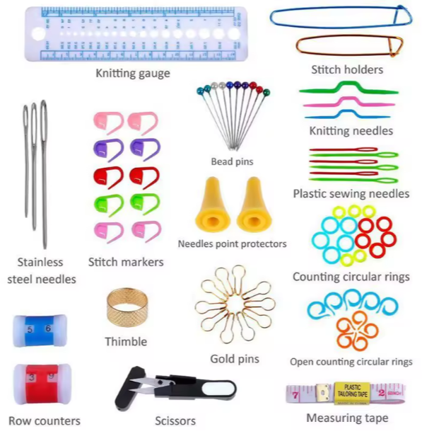100pc Crochet Kit Tools Hook Set