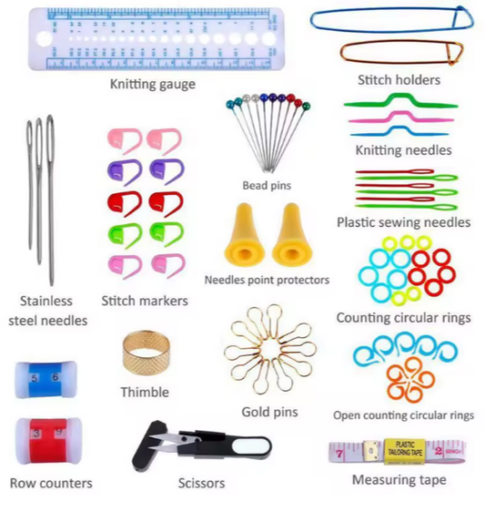 100pc Crochet Kit Tools Hook Set