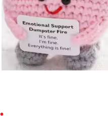 Handmade Emotional Support Dumpster Fire Figure