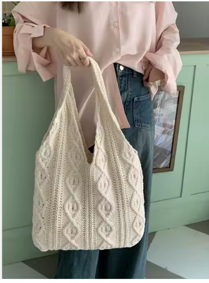 Light Weight Knitted Women's Tote Bags